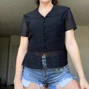🔮🖤Black Button Up Blouse🖤🔮